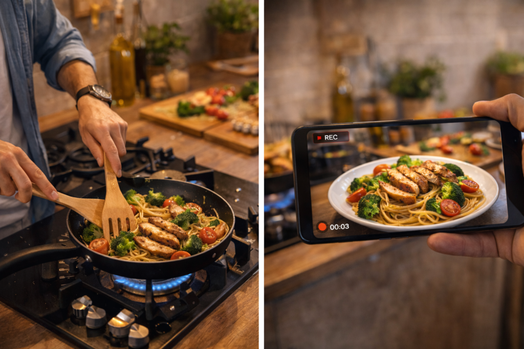 Diferencia entre cocinar gratis y ganar dinero grabando tus recetas