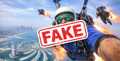 Vídeo viral falso de supuesto bombardeo de Dubai que en realidad es de 2022