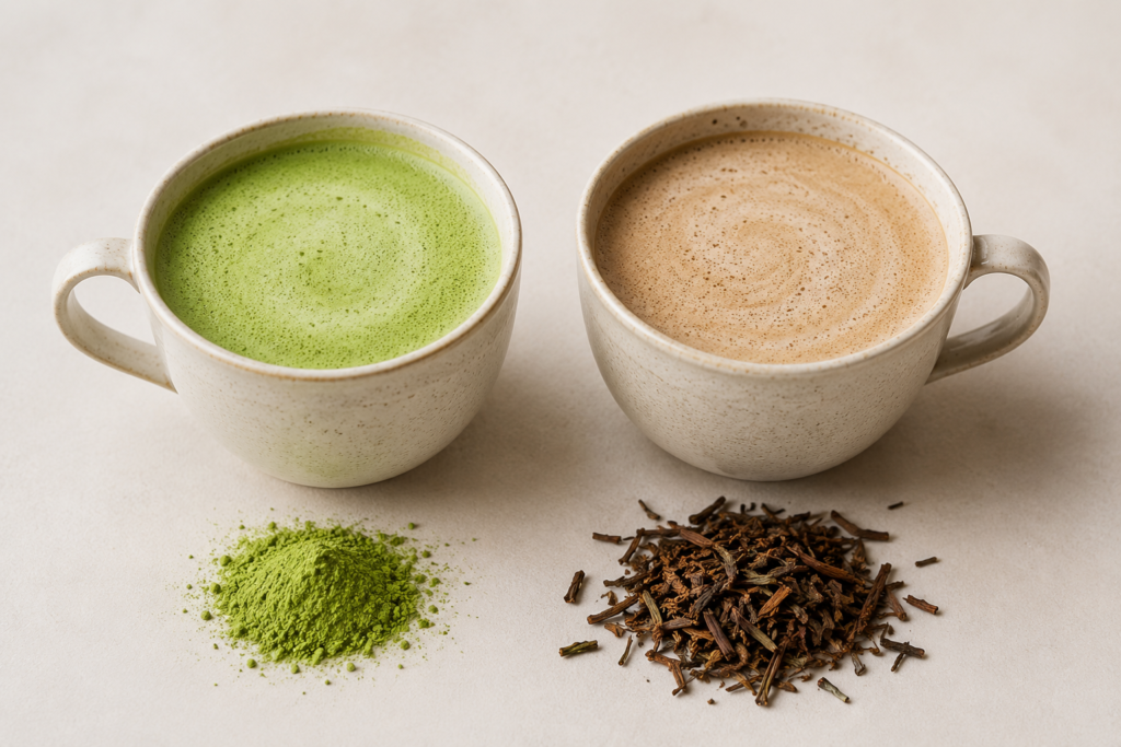 Comparativa entre hojicha y matcha